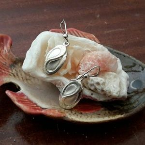 Signed Sterling Silver Drop Earrings